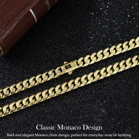Deus® Cadena Monaco de Oro 14K