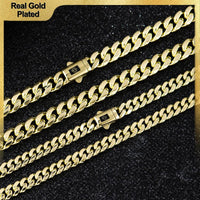 Deus® Cadena Monaco de Oro 14K