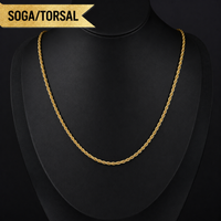 Deus® Cadena Bañada en Oro 14K