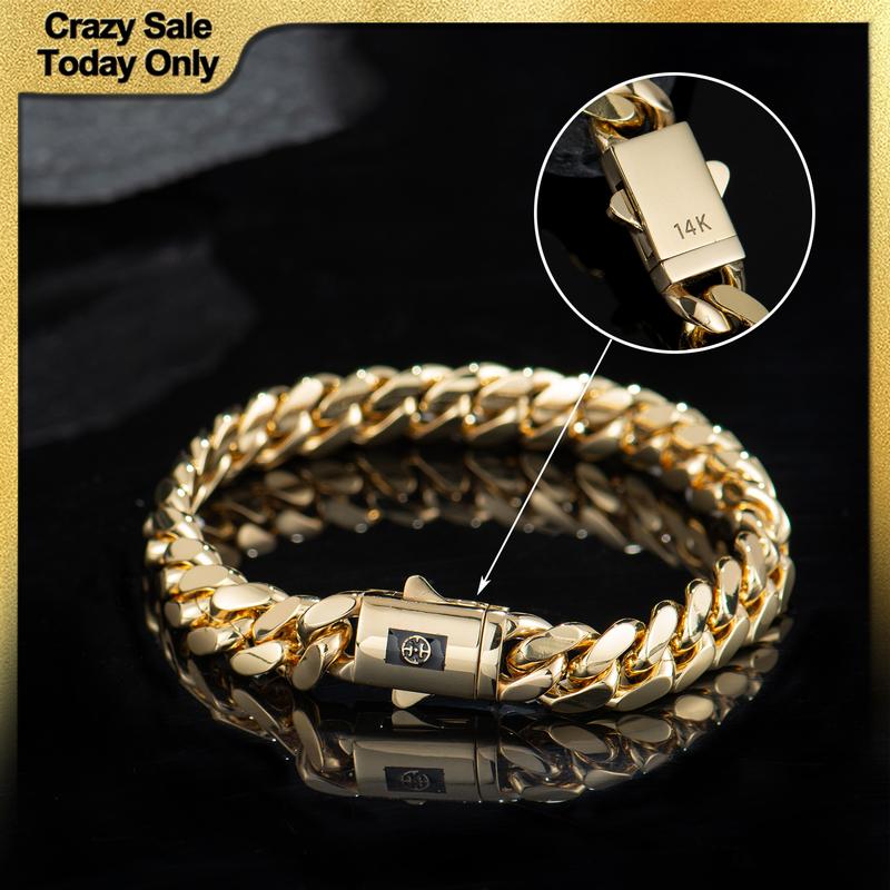 Deus® Pulsera Monaco de Oro 14K
