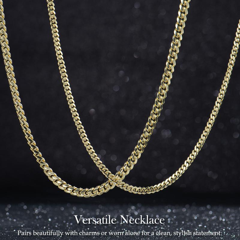 Deus® Cadena Monaco de Oro 14K