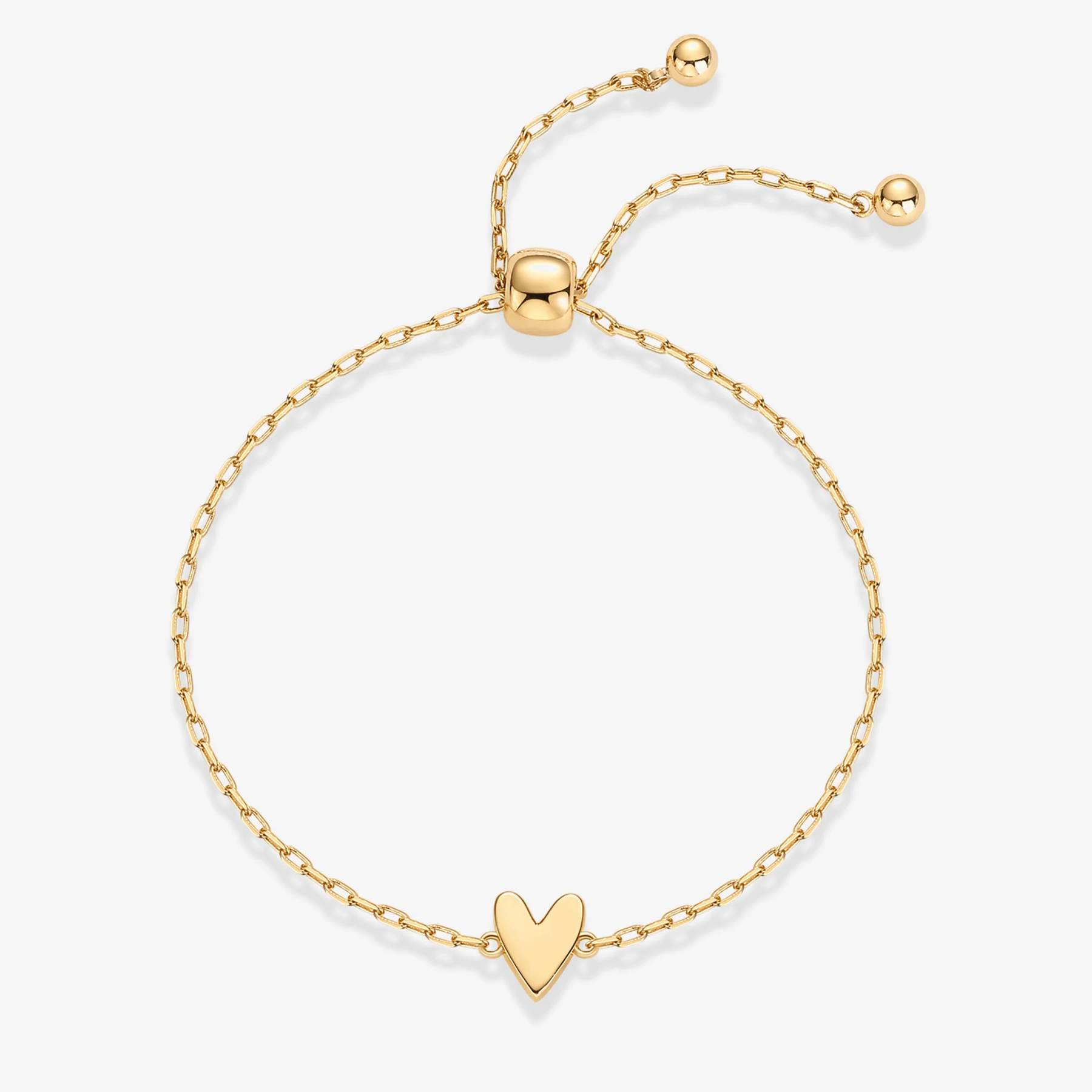 Deus® Pulseras Corazón Compartido de Oro 14K
