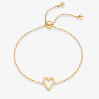Deus® Pulseras Corazón Compartido de Oro 14K